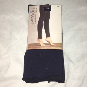 NWT, lemon faux fur twinkle legging